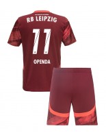 RB Leipzig Lois Openda #11 Bortedraktsett Barn 2024-25 Korte ermer (+ bukser)